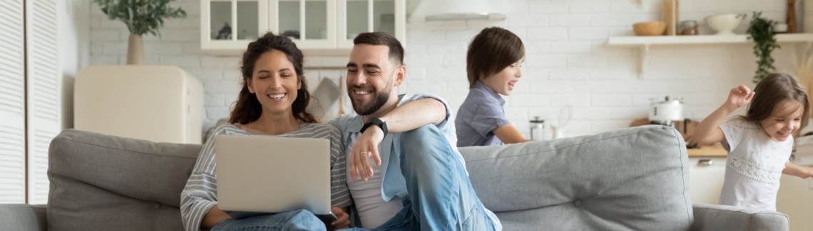 couple looking at laptop together